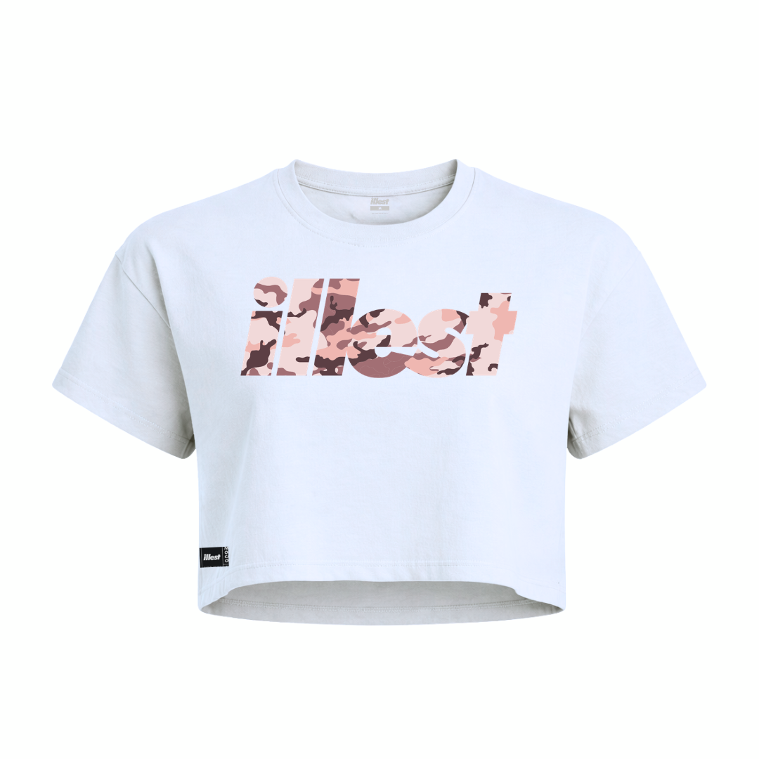 Womens Cherry Camo Crop
