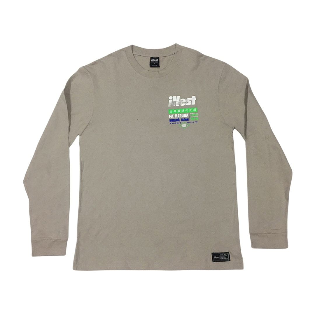 RACE TICKET LONG SLEEVE TEE - NATURAL