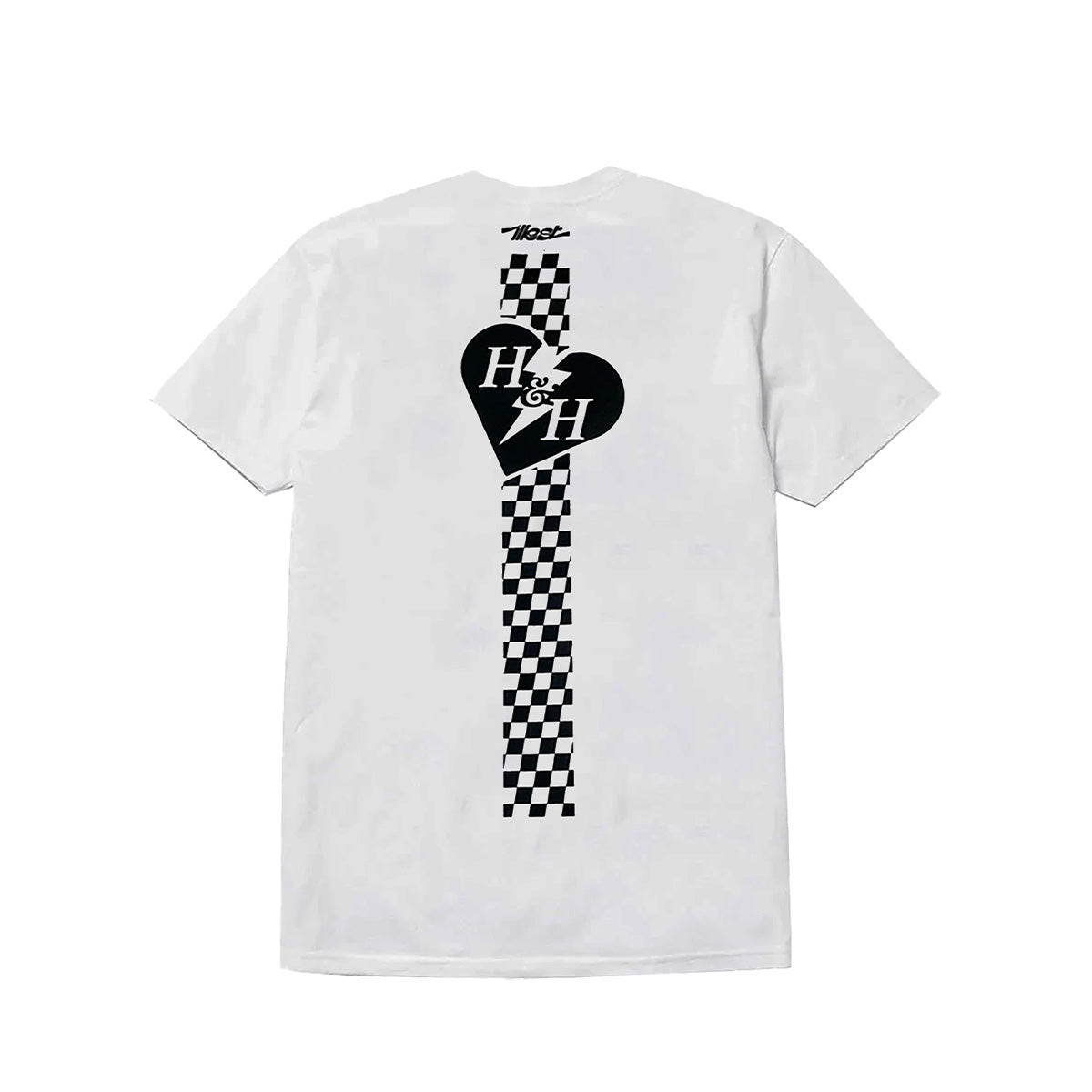 HEARTBREAKS FLAG TEE - WHITE/ BLACK