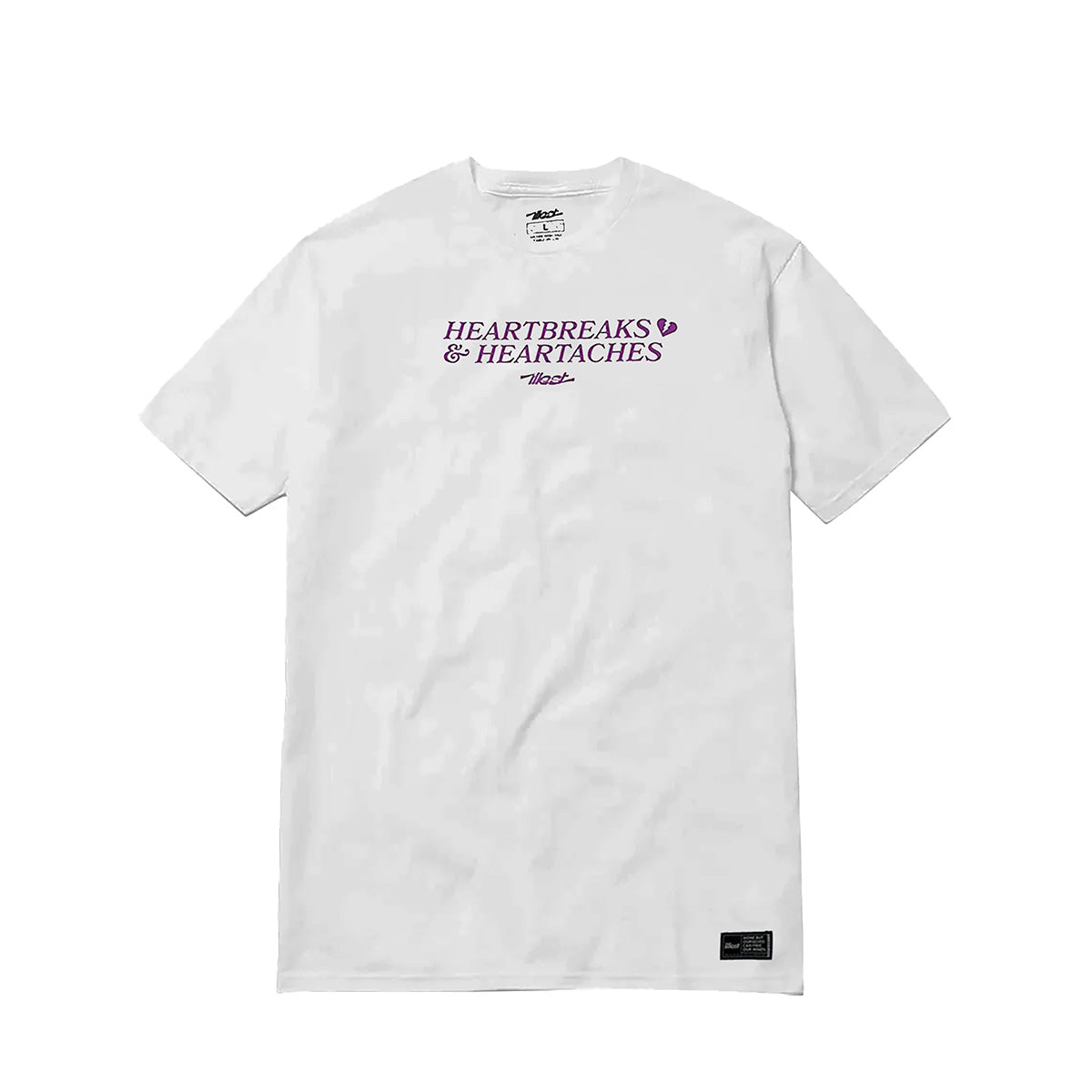 HEARTBREAKS FLAG TEE -  WHITE/ PURPLE