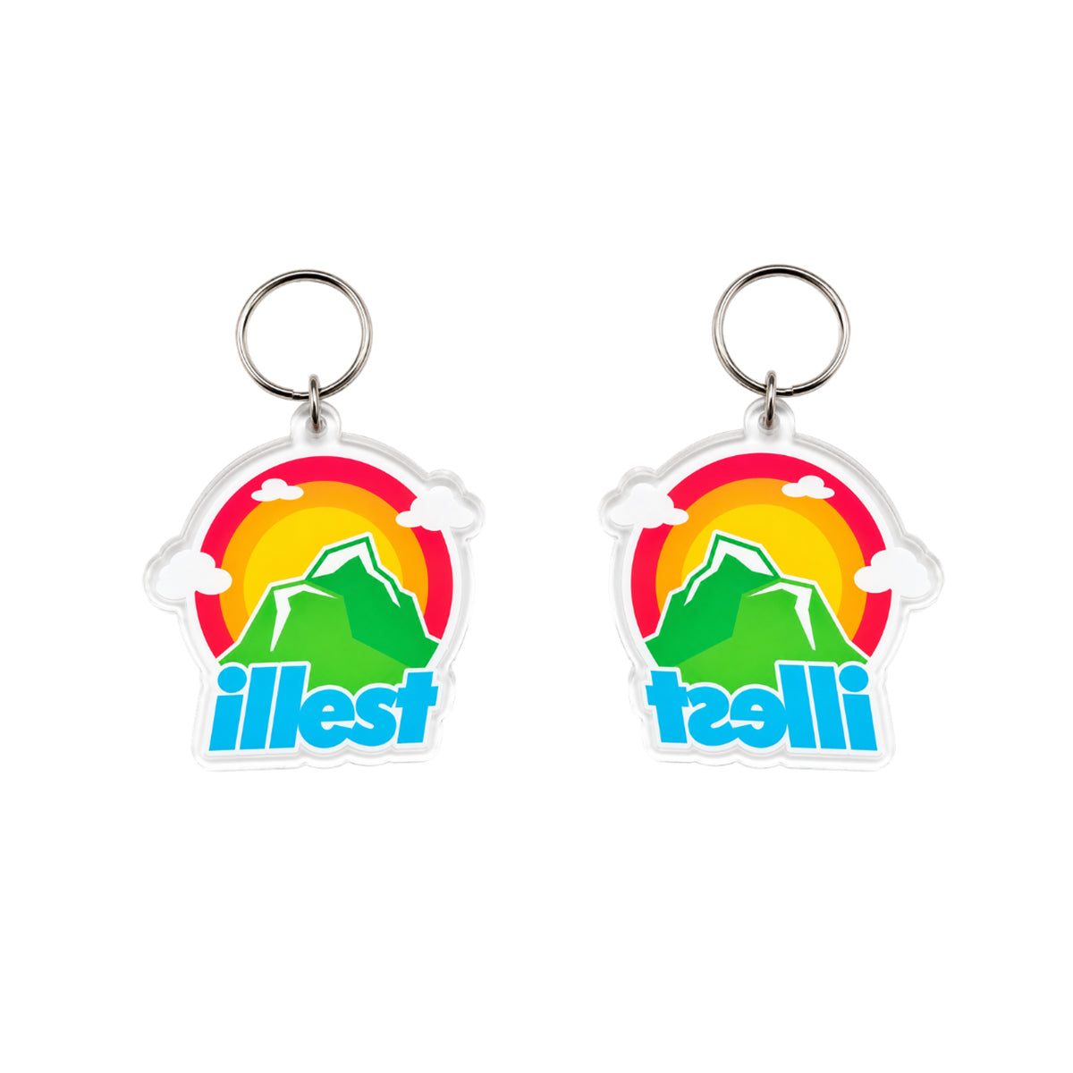 Cloudy Mountain Keychain