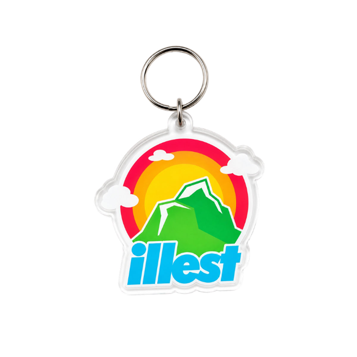 Cloudy Mountain Keychain