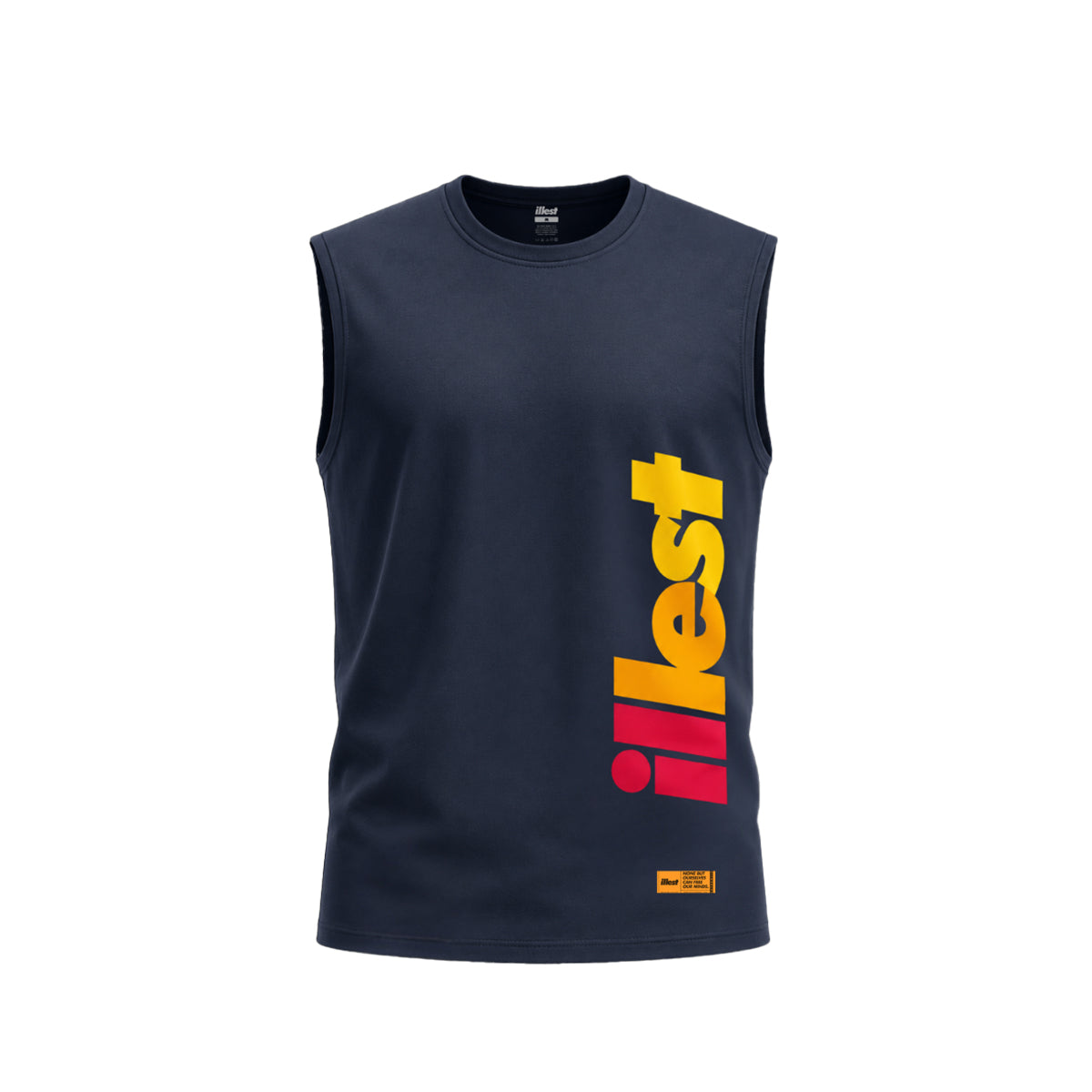 Go Logo Muscle Teev - Navy
