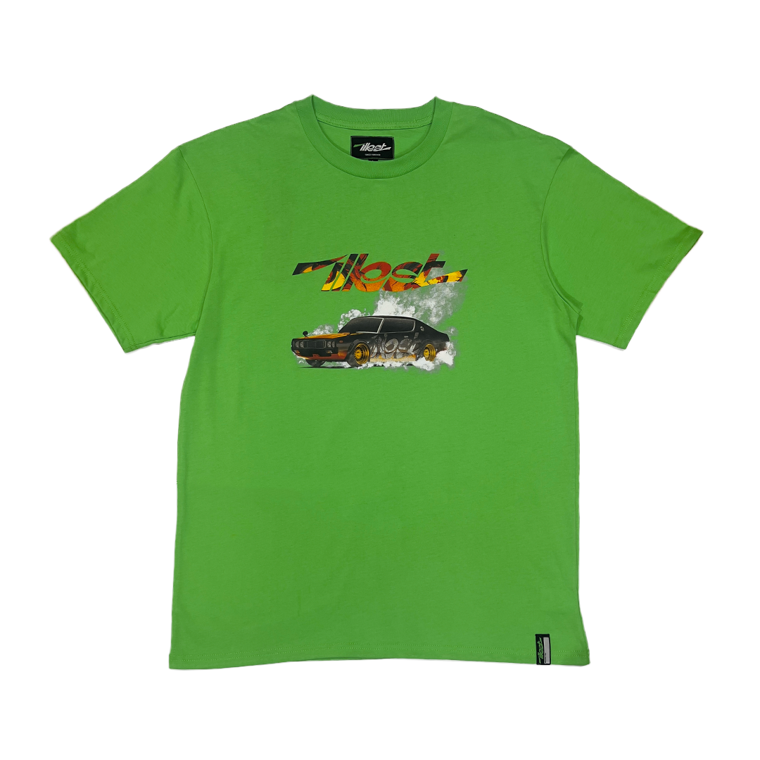 FIRE EYE TEE - LIME GREEN