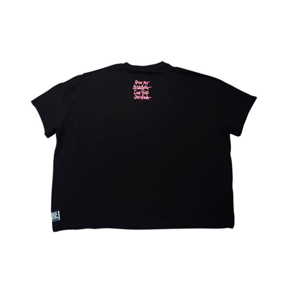 Womens Hot Pink Block  Crop Tee Crop
