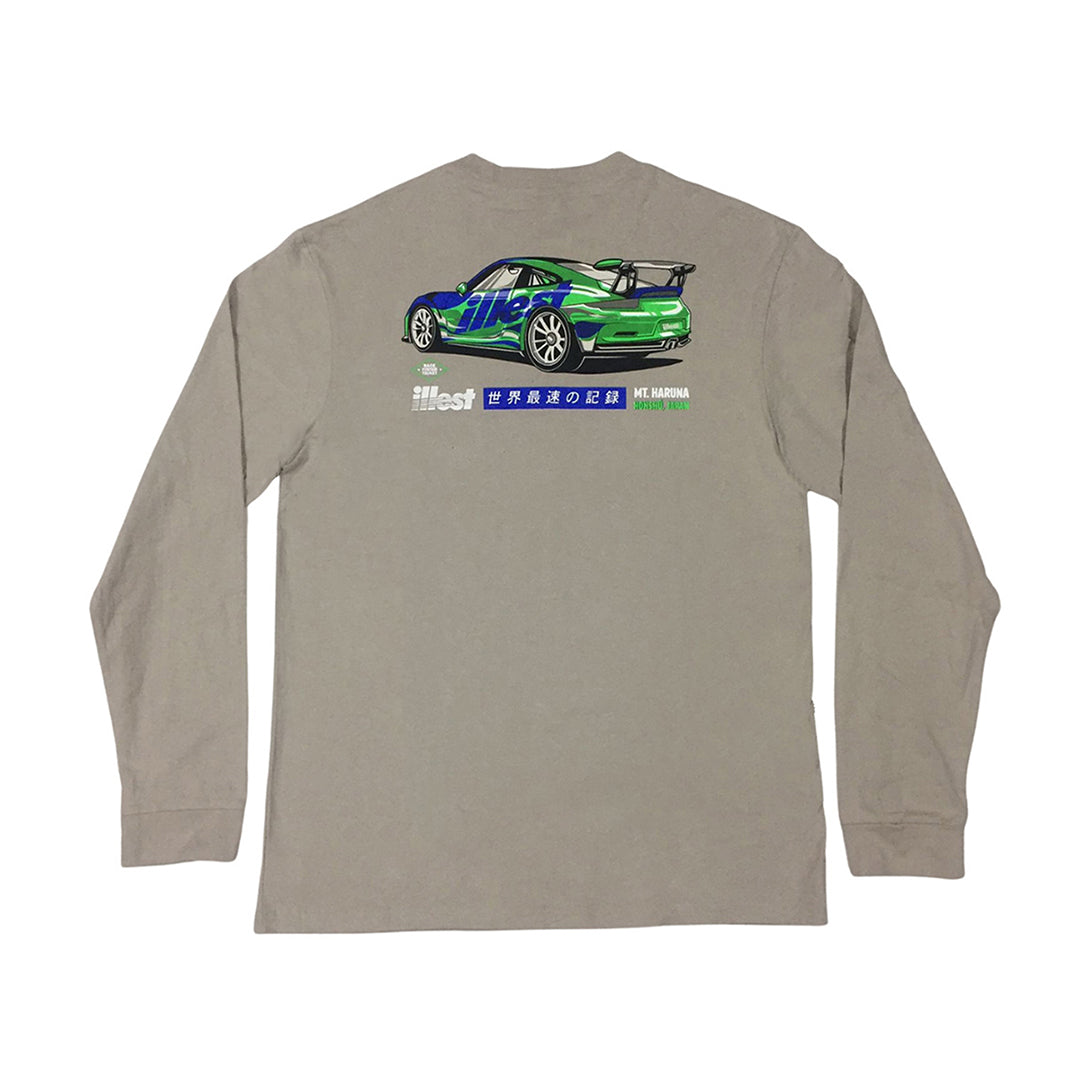 RACE TICKET LONG SLEEVE TEE - NATURAL