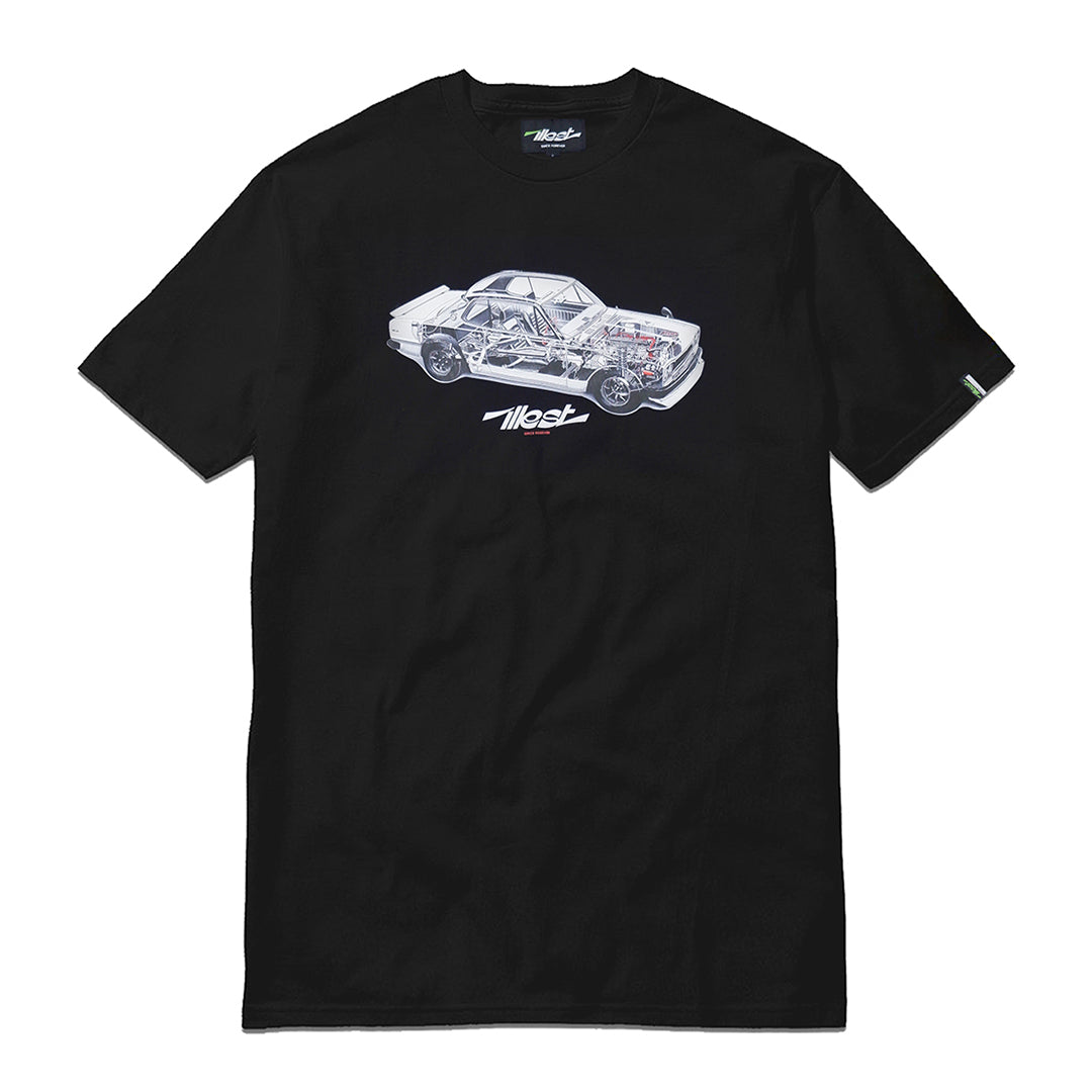 SCHEMATIC SHORT SLEEVES BLACK TEE