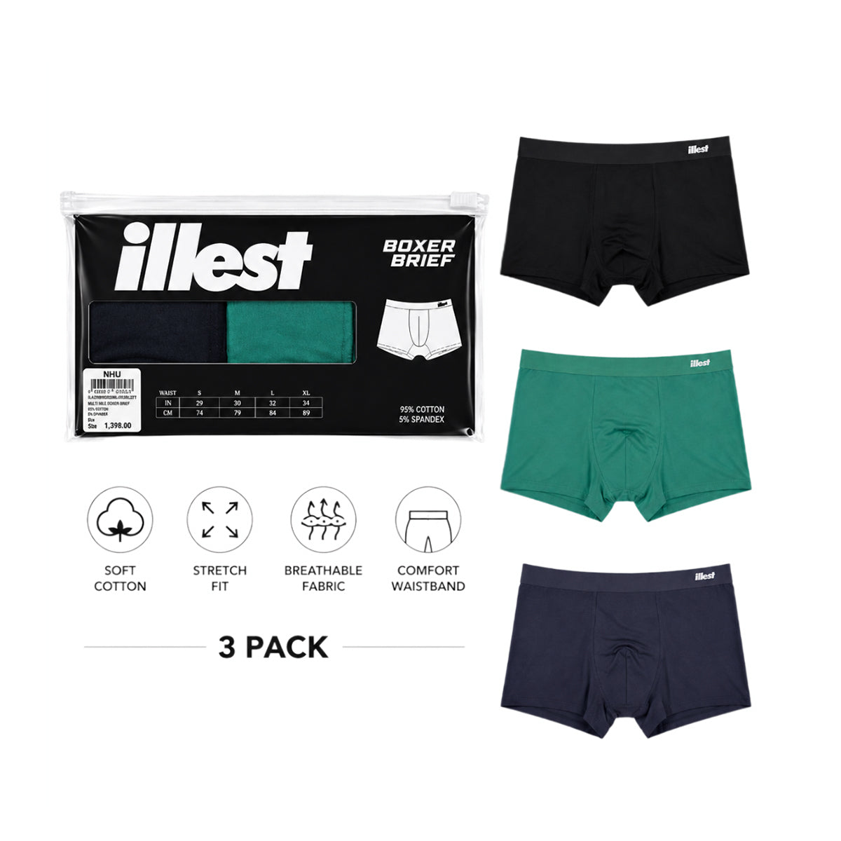 Cotton Seamless Mens Boxers