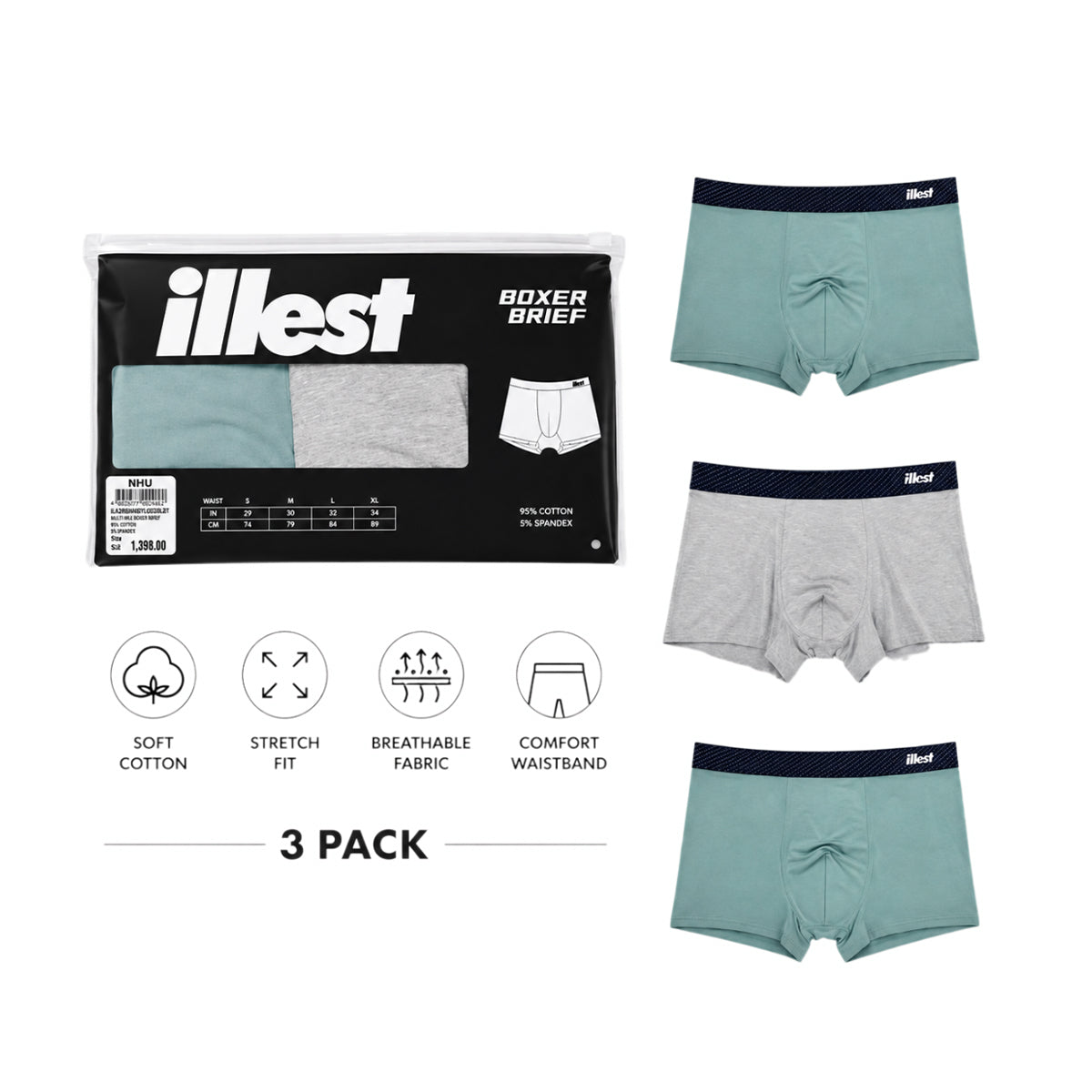 Modal Seamless Mens Boxers