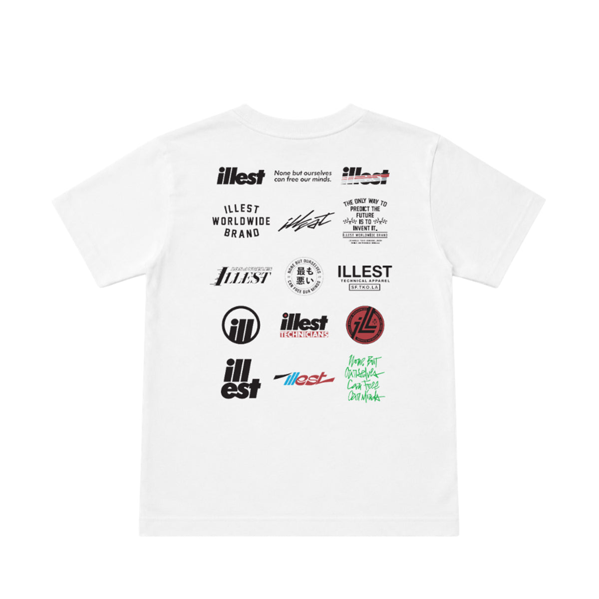 Multi Logo Tee Kids - White