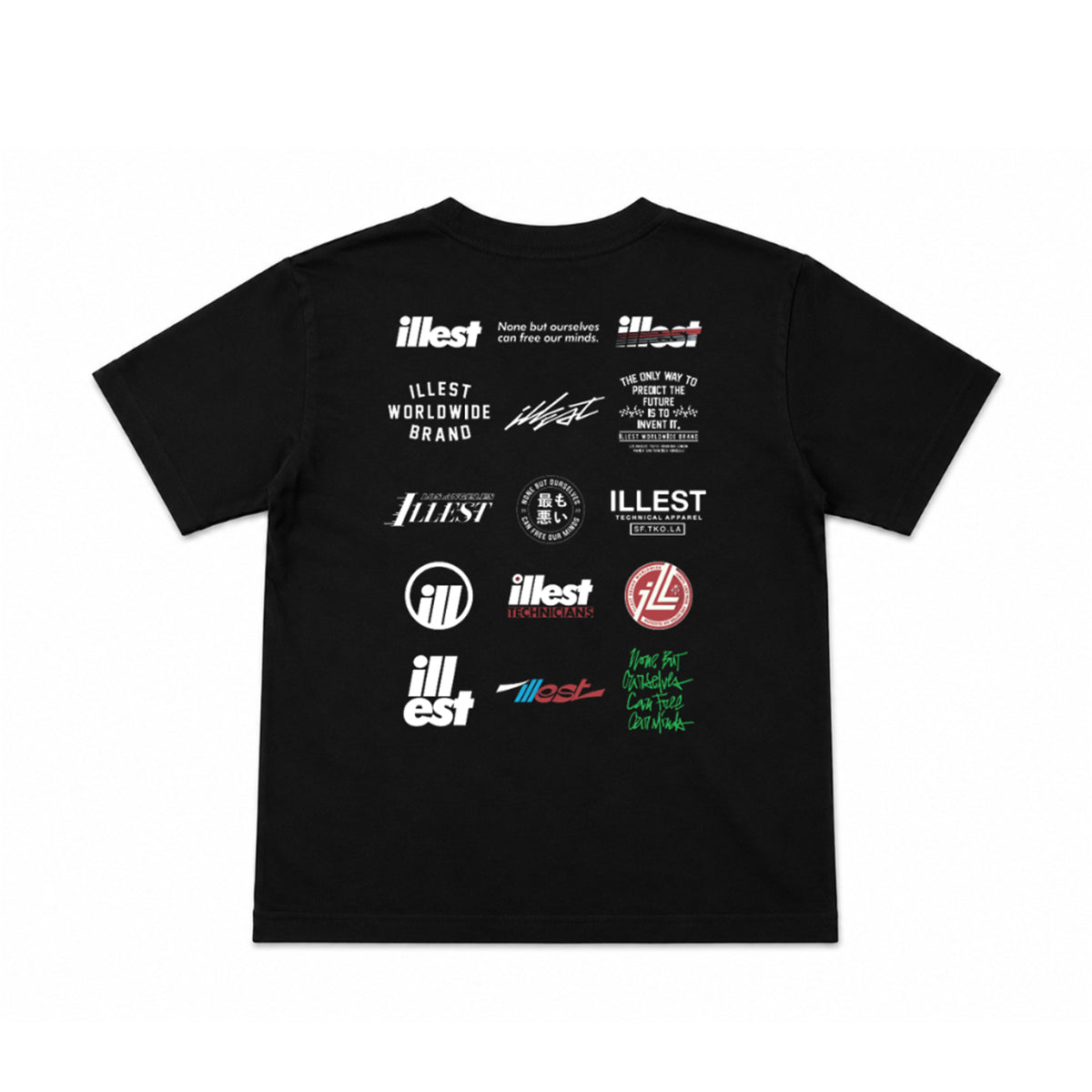 Multi Logo Tee Kids - Black