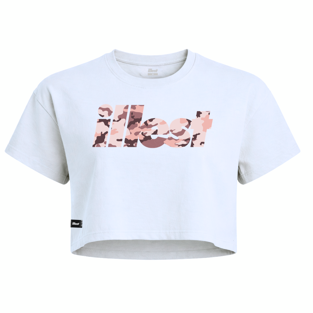 Womens Cherry Camo Crop